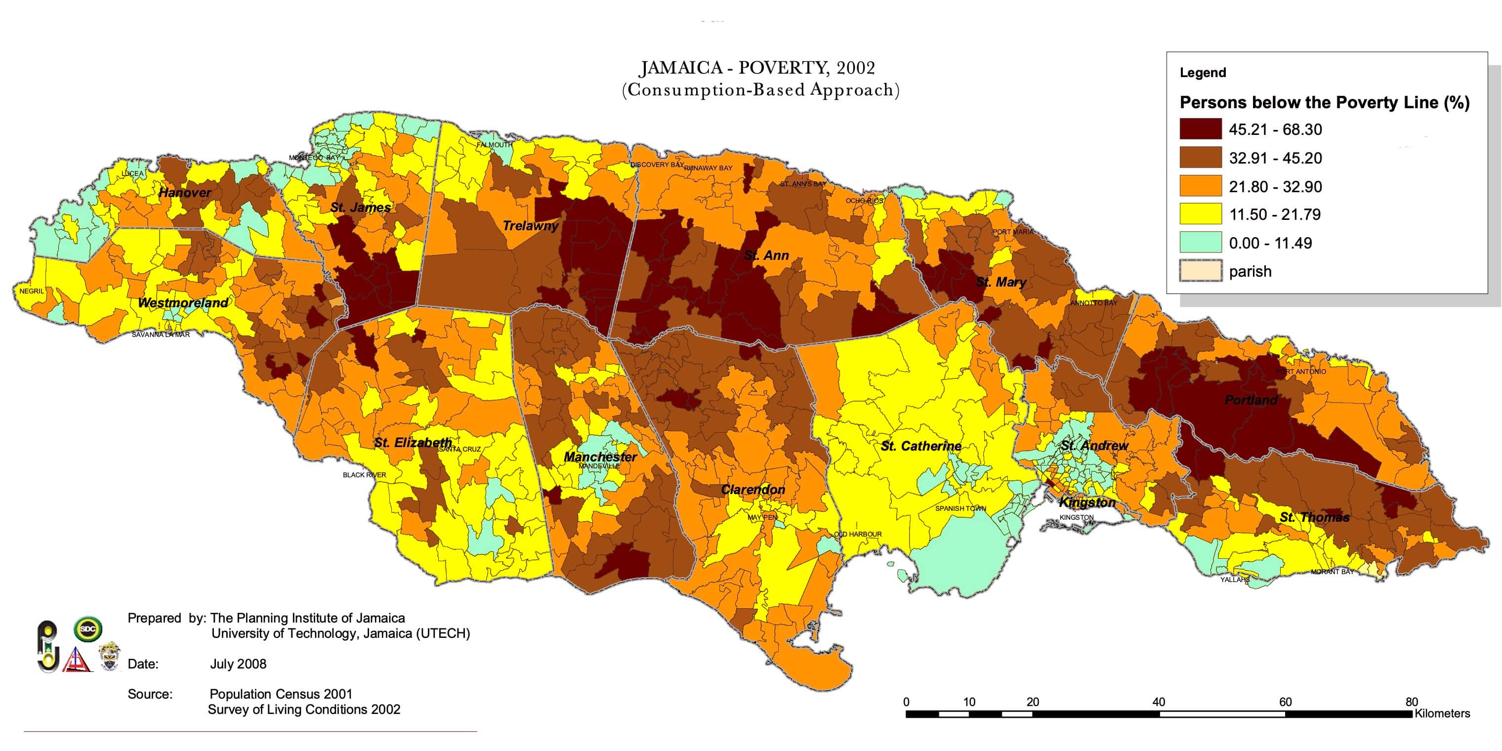 Transformation of the Parishes of Jamaica, 1572 to Present Fiwi Roots